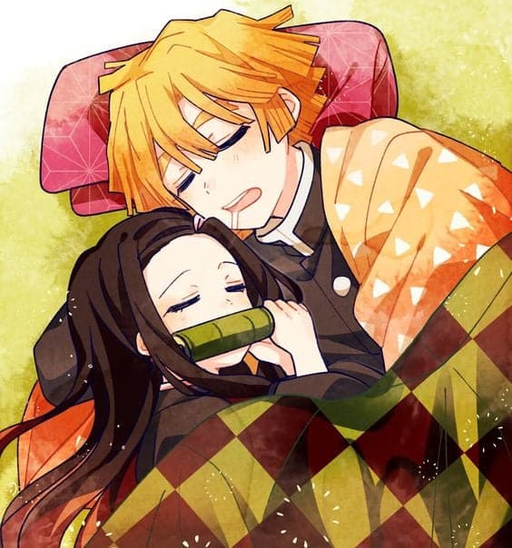 Zenitsu Và Nezuko Cute