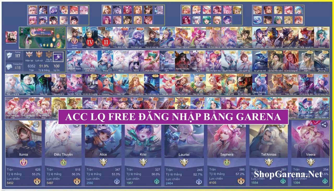 Acc Lien Quan Mien Phi Dang Nhap Bang Garena