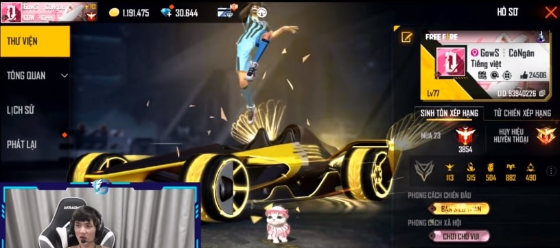 Ảnh nick free fire giàu nữ Cô Ngân TV