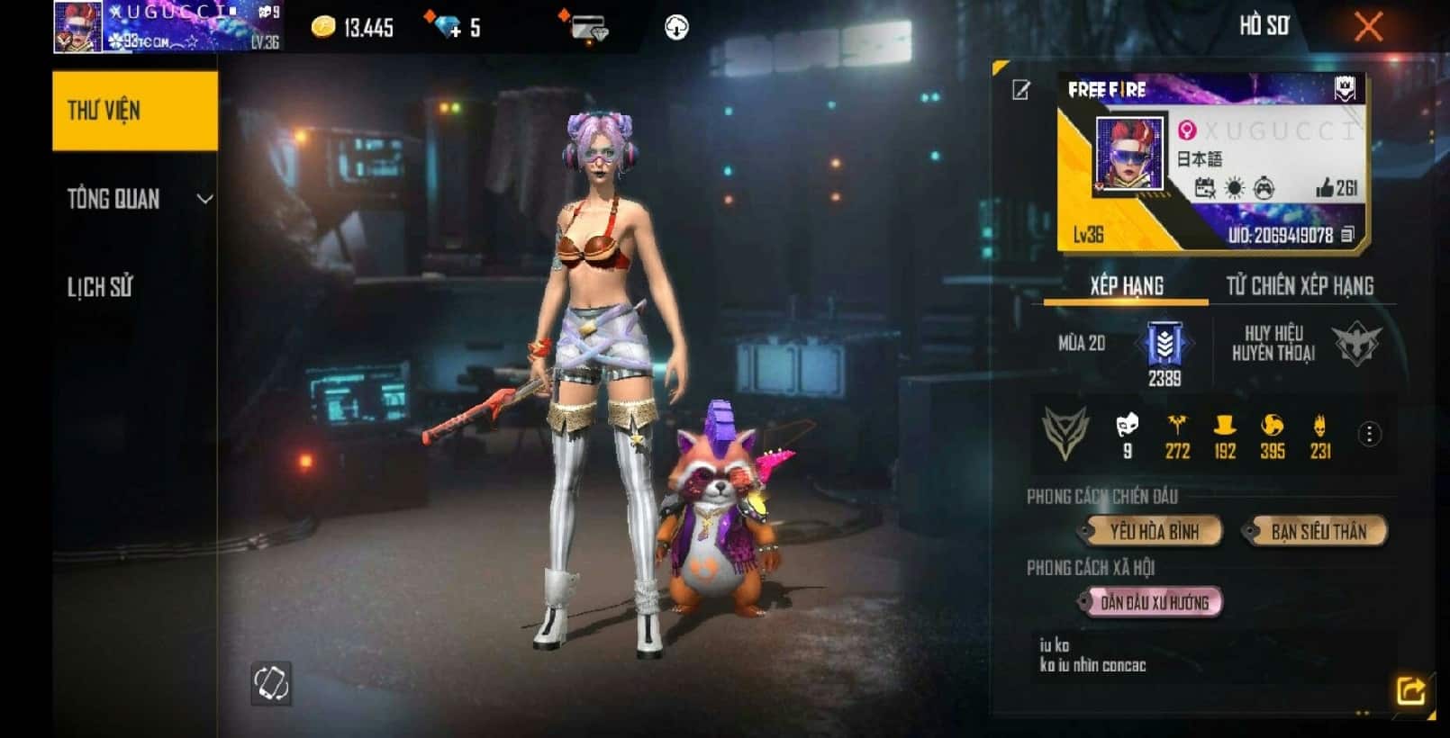 Gửi đến bạn hình acc free fire cùi