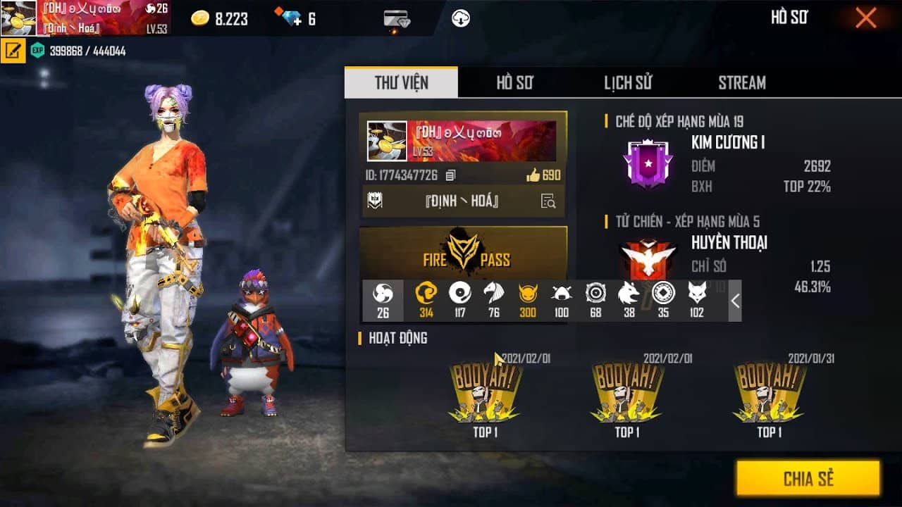 Hình ảnh rank cao thủ ff