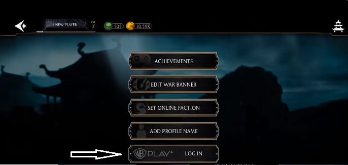 Nhấn vô mục Login