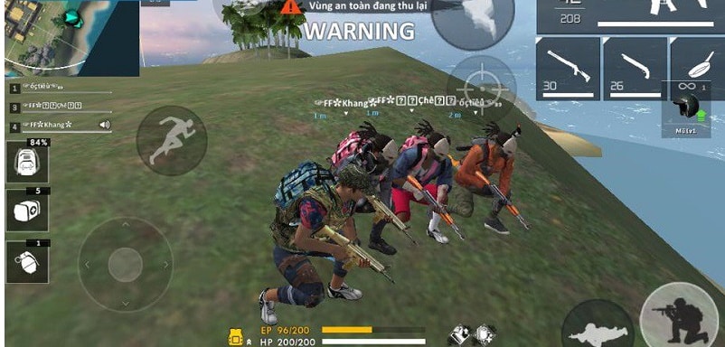 Ảnh Free Fire team 4 người bá đạo