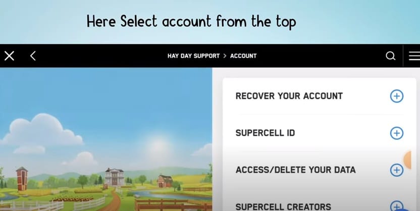 Chọn Recover your account