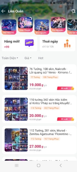 Chọn acc