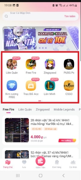 Chọn game