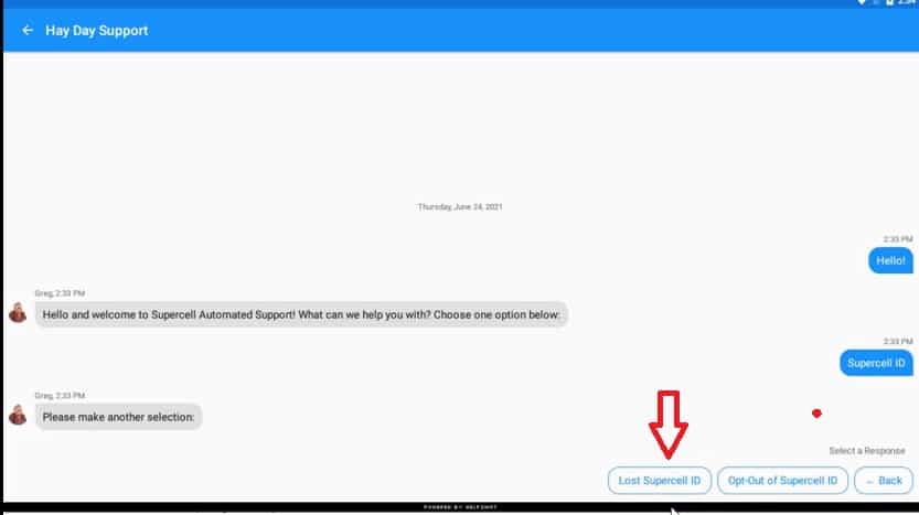 Chọn tiếp lost supercell ID