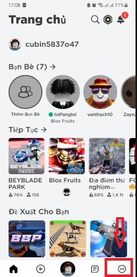 Click vào biểu tượng 3 chấm
