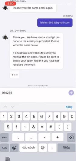 Nhập tiếp gmail lần 2 và sau đó vô mail lấy mã xác minh