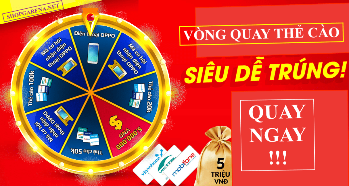 Vòng Quay Thẻ Cào Miễn Phí