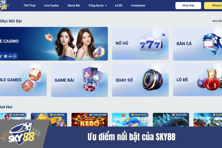 Ưu điểm nổi bật của SKY88