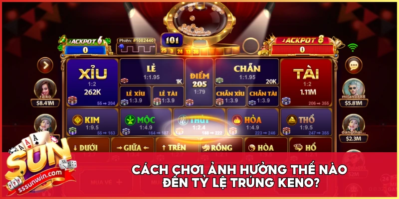 Cách chơi ảnh hưởng thế nào đến tỷ lệ trúng keno?