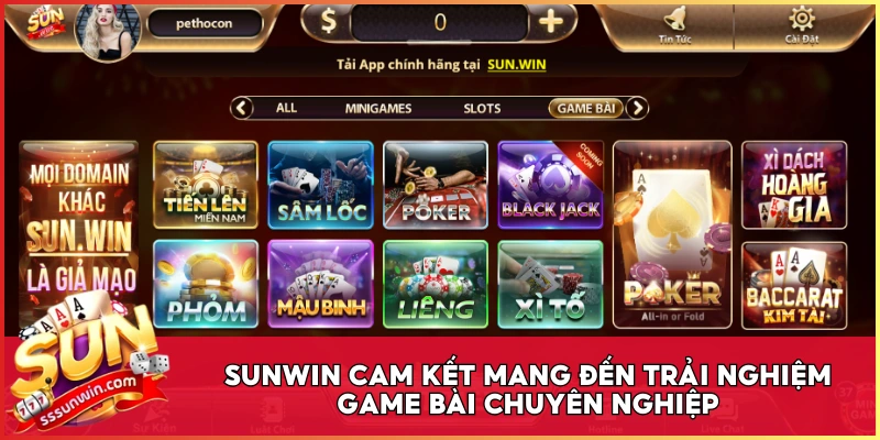 Sunwin cam kết mang đến trải nghiệm game bài chuyên nghiệp Sunwin cam kết mang đến trải nghiệm game bài chuyên nghiệp