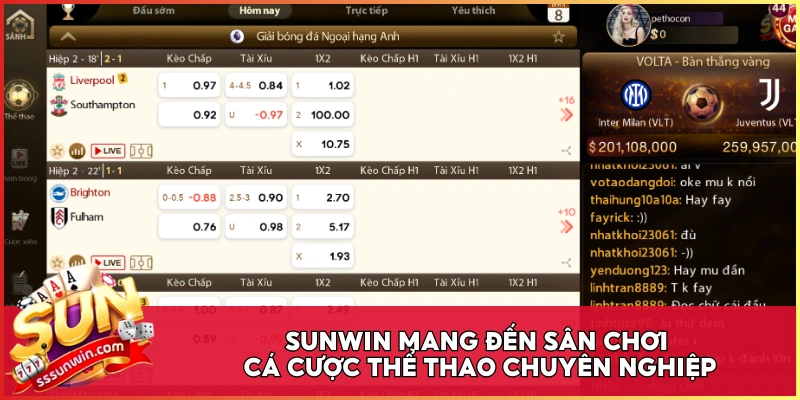 Sunwin mang đến sân chơi cá cược thể thao chuyên nghiệp Sunwin mang đến sân chơi cá cược thể thao chuyên nghiệp