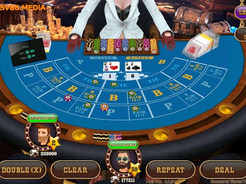 Game bài baccarat đồ họa sắc nét
