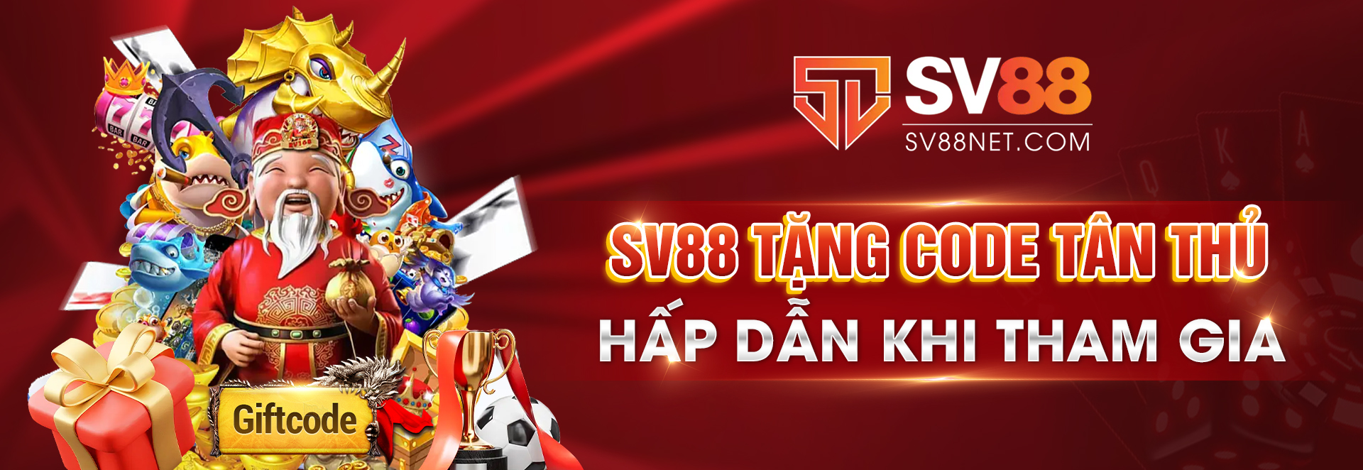 Banner SV88 tặng code tân thủ