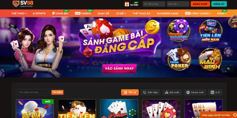 Tổng quan sân chơi Game Bài