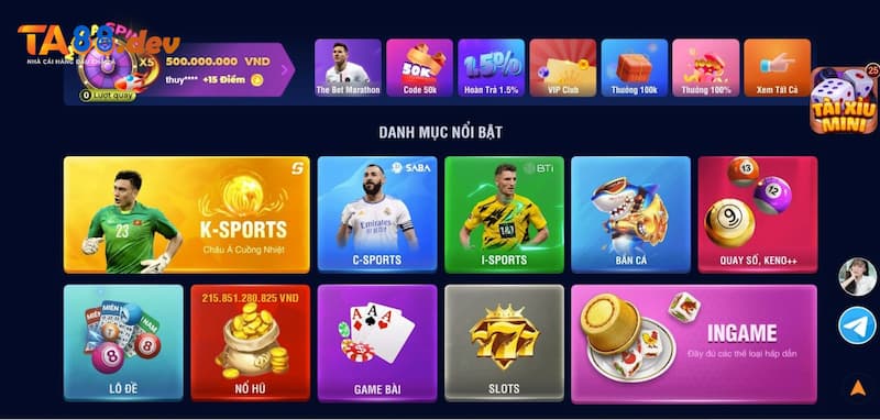 Ưu điểm nổi bật tại nhà cái TA88
