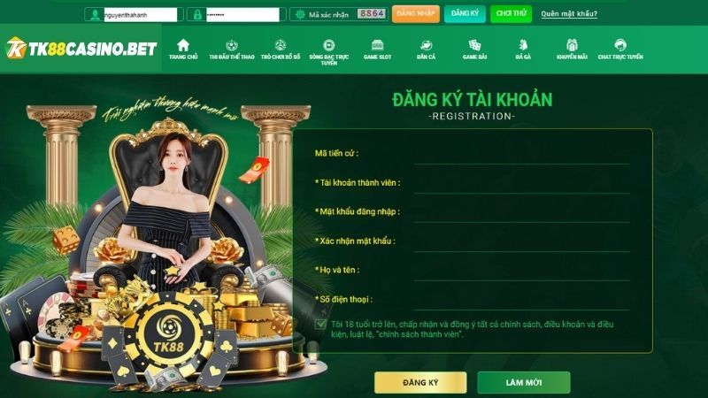 Hướng dẫn đăng ký TK88 dành cho các anh em tân thủ