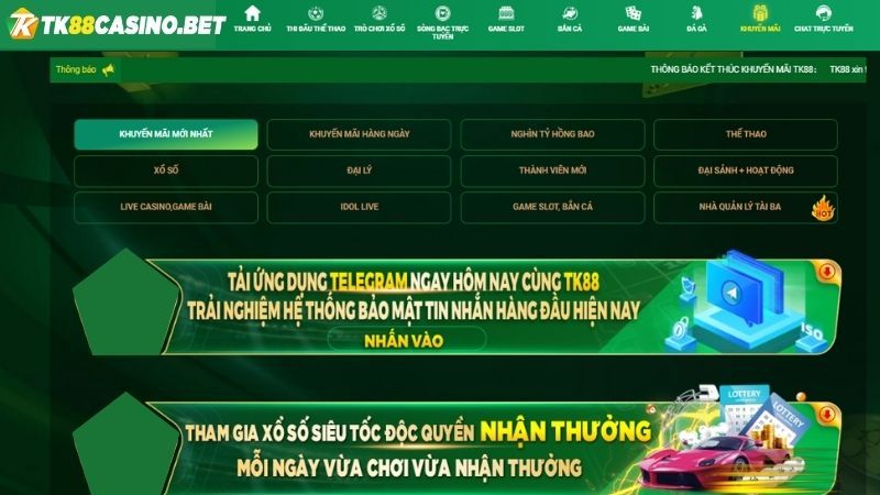 Vô số các khuyến mãi độc quyền chỉ có ở Tk88