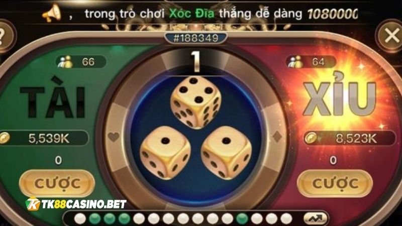 Game tài xỉu TK88 thu hút đông đảo game thủ tham gia cá cược 