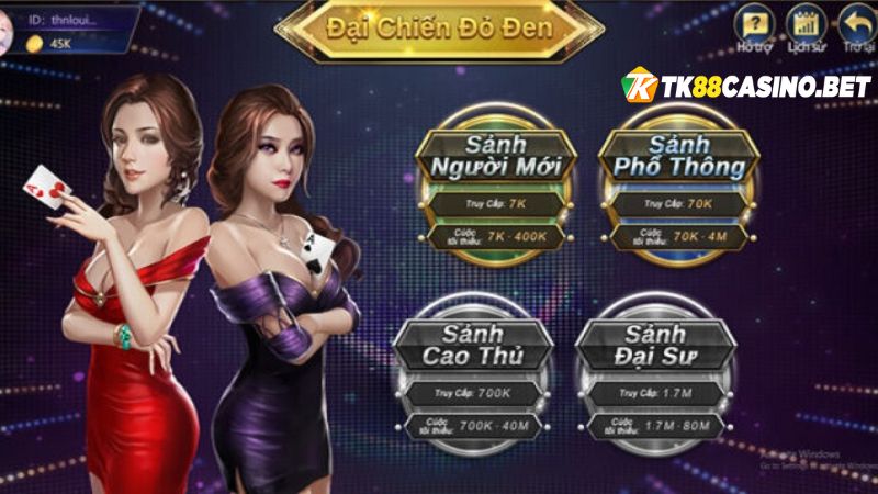 Áp dụng lối chơi gấp thếp tại nhà cái TK88 cho game bài này