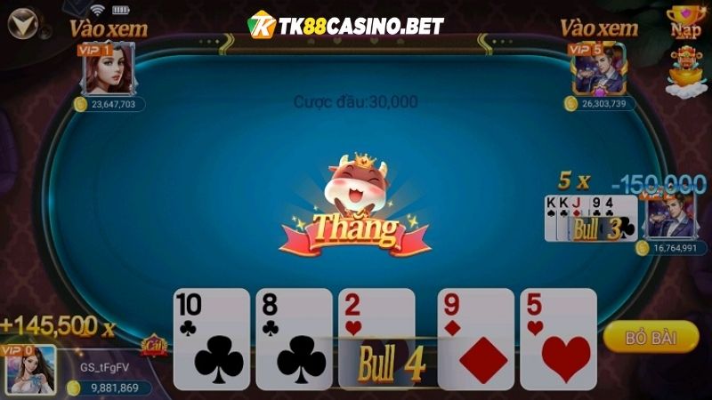 Trò chơi Giành chủ Bull Bull tại nhà cái TK88