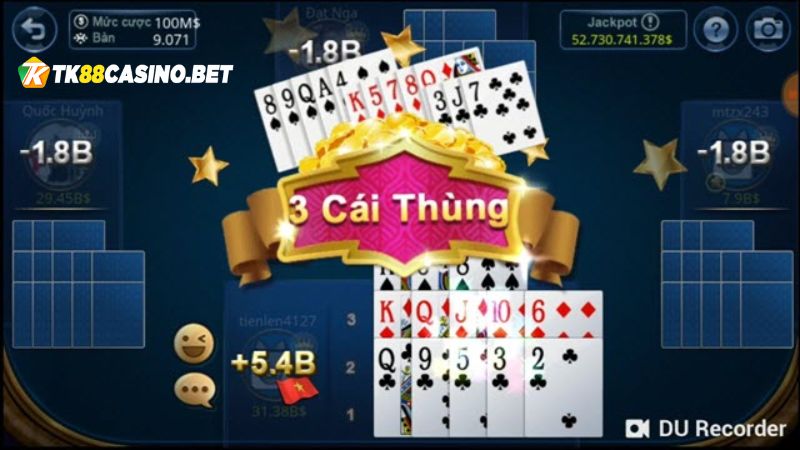 Trường hợp thắng trắng trong mậu binh TK88