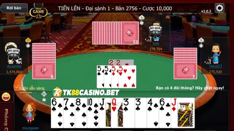 Khi tham gia chơi game bài tiến lên online TK88, anh em hoàn toàn có thể yên tâm về độ an toàn và uy tín
